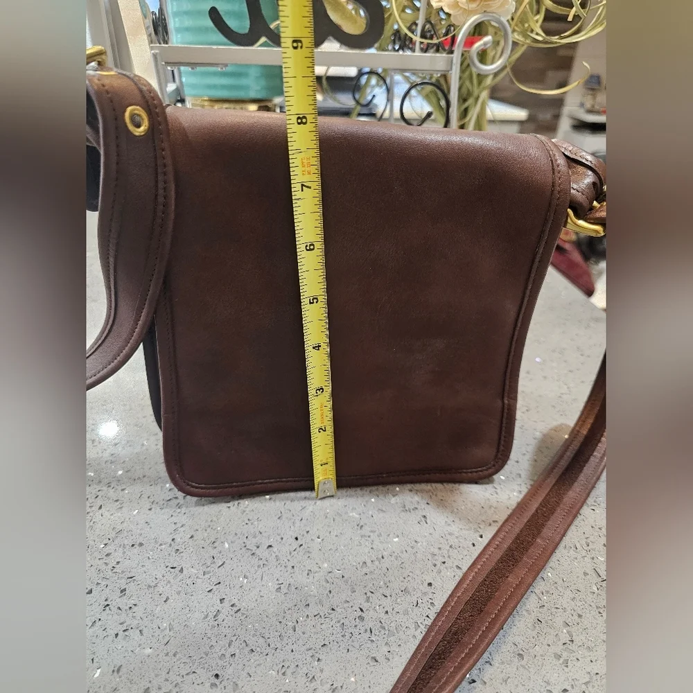 Coach Legacy Studio Mahogany Brown Vintage Legacy Medium Studio Flap Bag.
